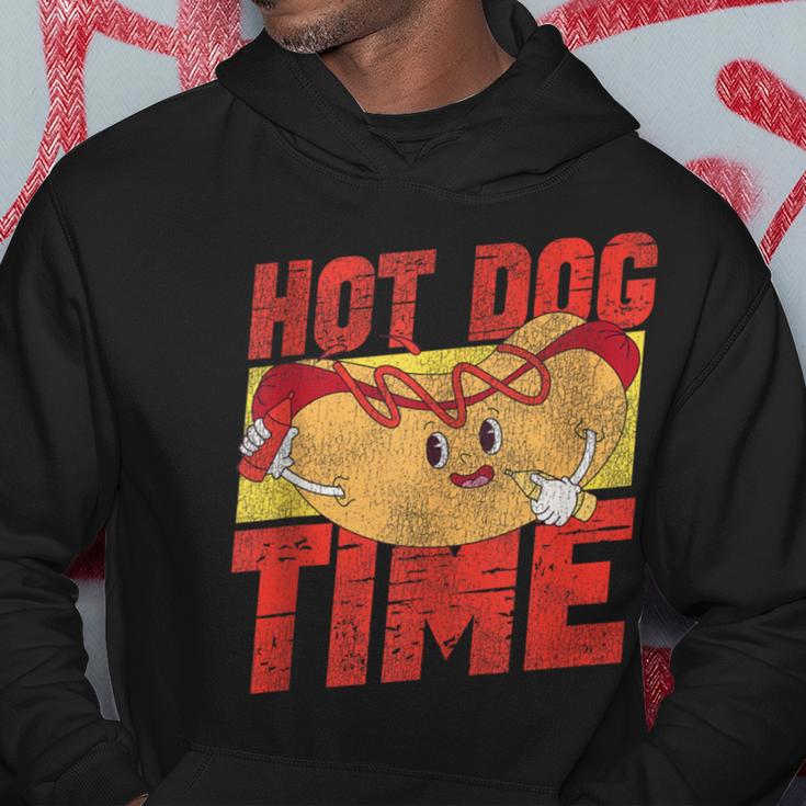 Hot Dog Adult Vintage Hot Dog Time Hoodie Unique Gifts