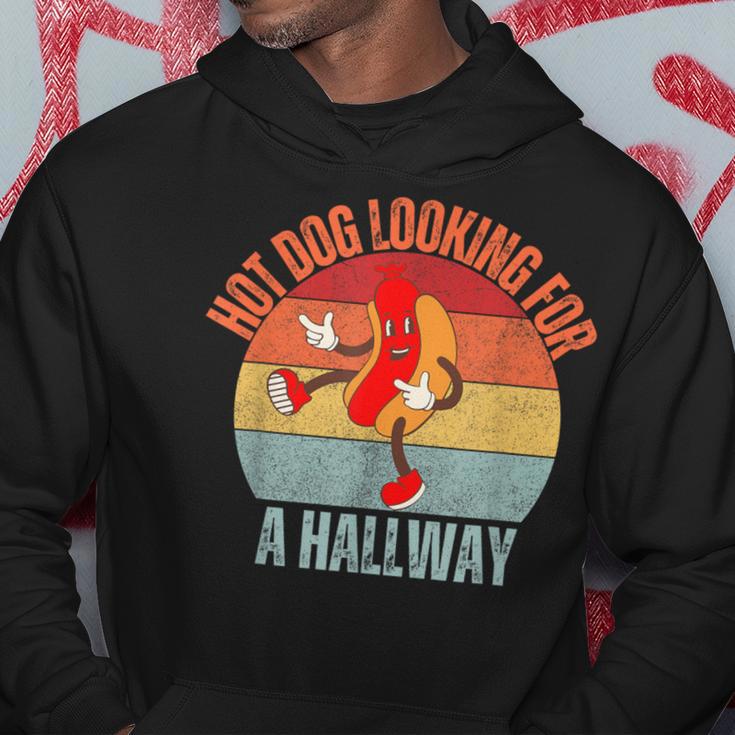 Hot Dog Looking For A Hallway Vintage Hoodie Unique Gifts