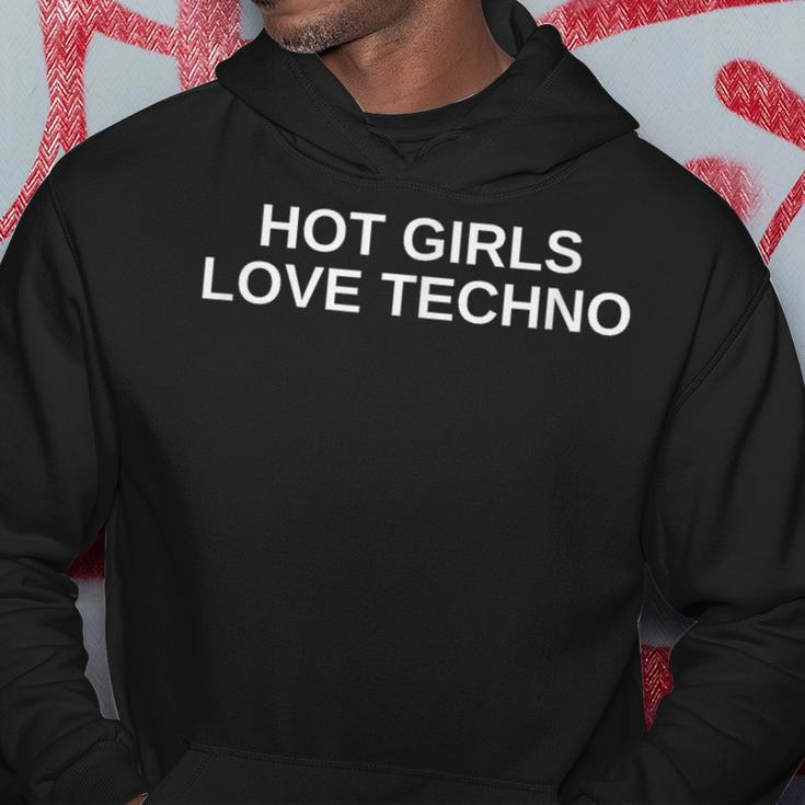 Hot Girls Love Techno Edm House Dj Rave Novelty Hoodie Unique Gifts