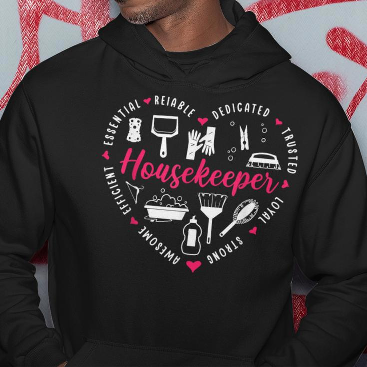 Housekeeper Heart Cleaning Lady Housekeeping Hoodie Personalized Gifts