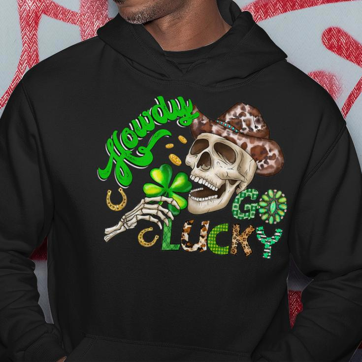 Howdy Go Lucky Leopard St Patrick's Day Western Cowboy Women Hoodie Unique Gifts
