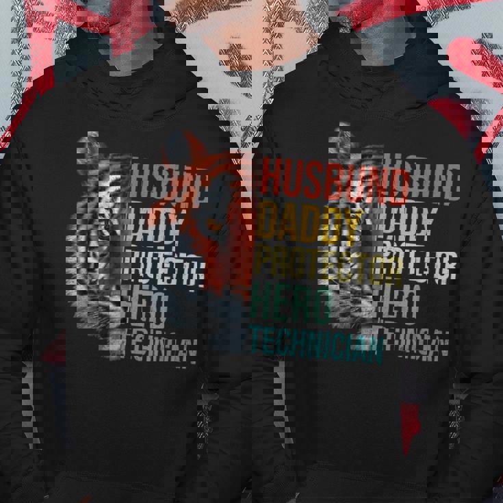 Husband Daddy Protector Hero Technician Dad Father's Day Hoodie Unique Gifts