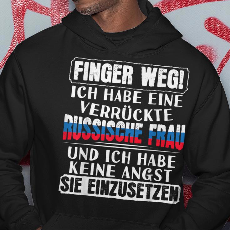 Husband Russin Ich Habe Eineerrückte Russische Frau Kapuzenpullover Lustige Geschenke