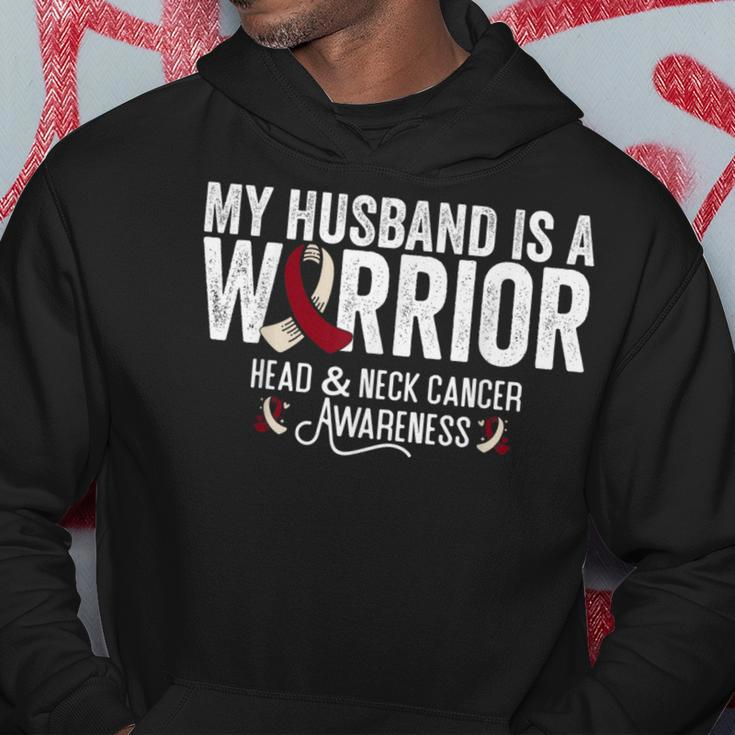 My Husband Is A Warrior Oral Head & Neck Cancer Awareness Hoodie Unique Gifts