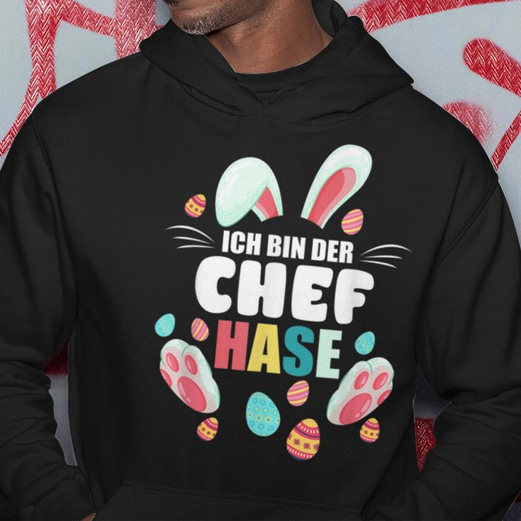 Ich Bin Der Chef Rabbit Easter Bunny Family Partner Hoodie Lustige Geschenke