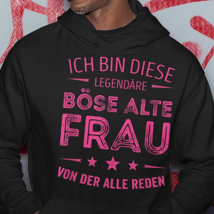 Ich Bin Die Legendäre Böse Alte Frau Hoodie in Schwarz Lustige Geschenke