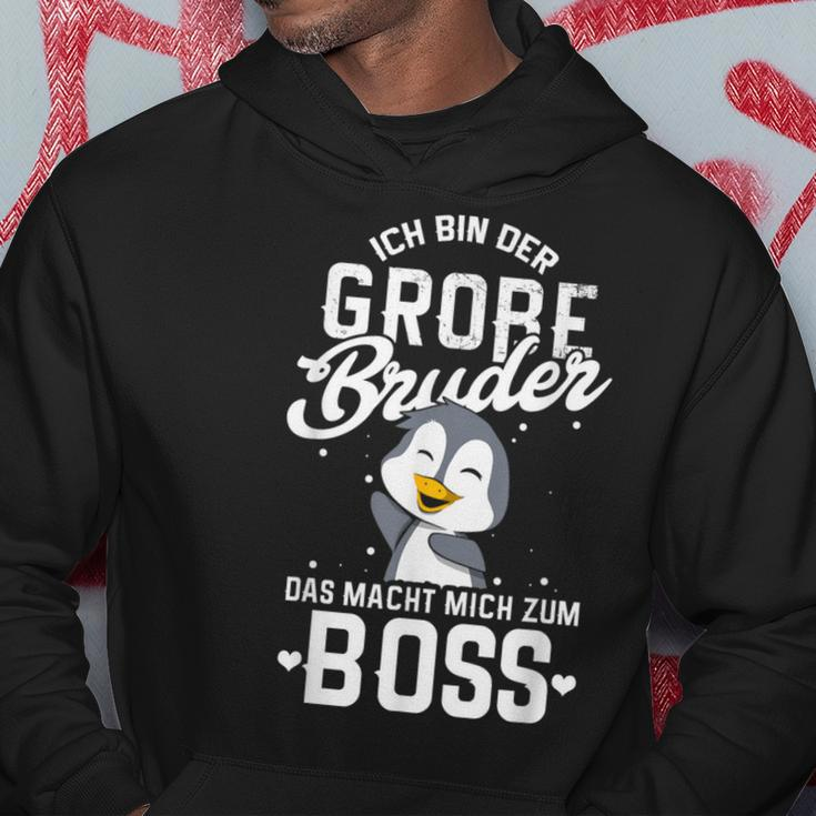 Ich Bin Großbruder Boss Bald Groser Bro Grosser Penguin Hoodie Lustige Geschenke