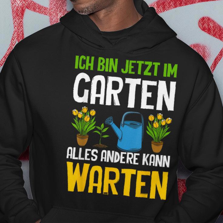 Ich Bin Im Gartenarbeit Hobbygärtner Gärtner Schwarz Hoodie Lustige Geschenke