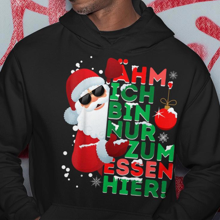 Ich Bin Nur Zum Essen Hier Hoodie, Santa Claus Motiv für Frohe Weihnachten Lustige Geschenke