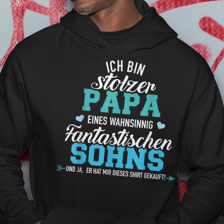 Ich Bin Stolzer Papa Eines Wahnsinnig Fantastischen Son Hoodie Lustige Geschenke