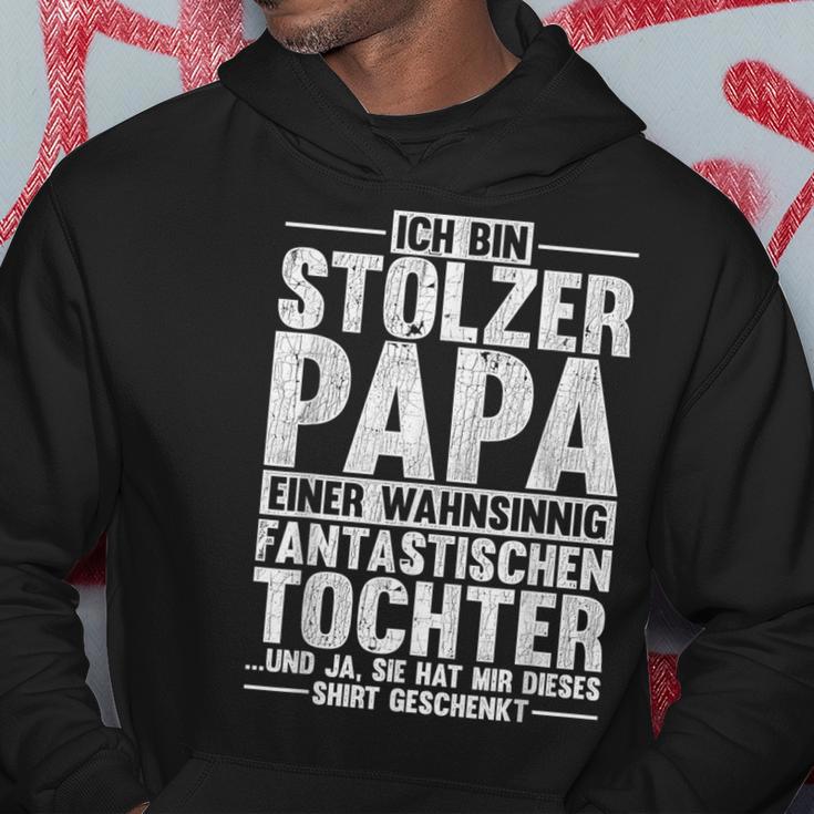 Ich Bin Stolzer Papa Fantastische Tochter Schwarzes Herren Hoodie Lustige Geschenke