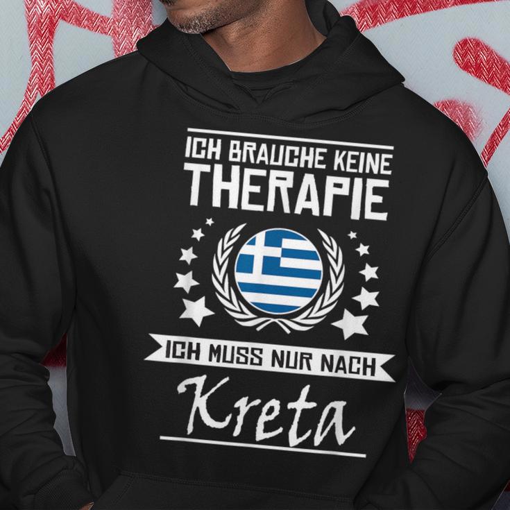 Ich Brauche Keine Therapie Ich Muss Nur Nach Kreta Kapuzenpullover Lustige Geschenke