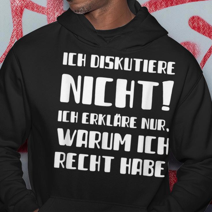 Ich Diskutier Ich Diskutier Nicht Ich Erkläre Nur Warum Hoodie Lustige Geschenke