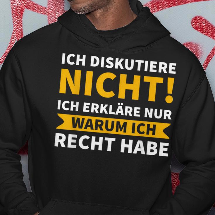 Ich Diskutiere Nicht, Ich Erkläre Nur Warum Ich Recht Habe Schwarzes Hoodie Lustige Geschenke