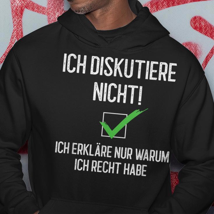 Ich Diskutiere Nicht, Ich Erkläre Warum Ich Recht Habe Schwarzes S Hoodie für Debattierfreunde Lustige Geschenke