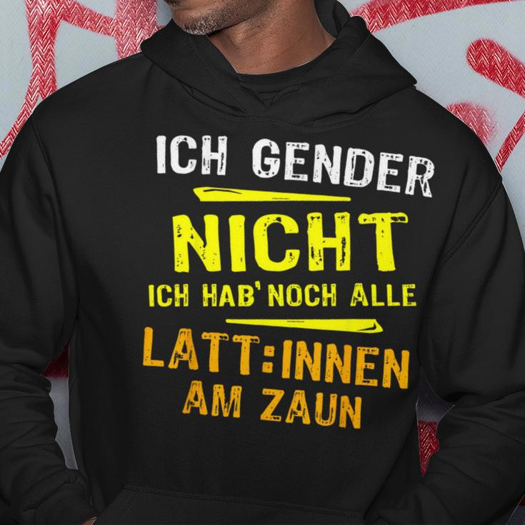 Ich Gender Nicht, Alle Latten Am Zaun Schwarz Hoodie, Witziges Statement Lustige Geschenke