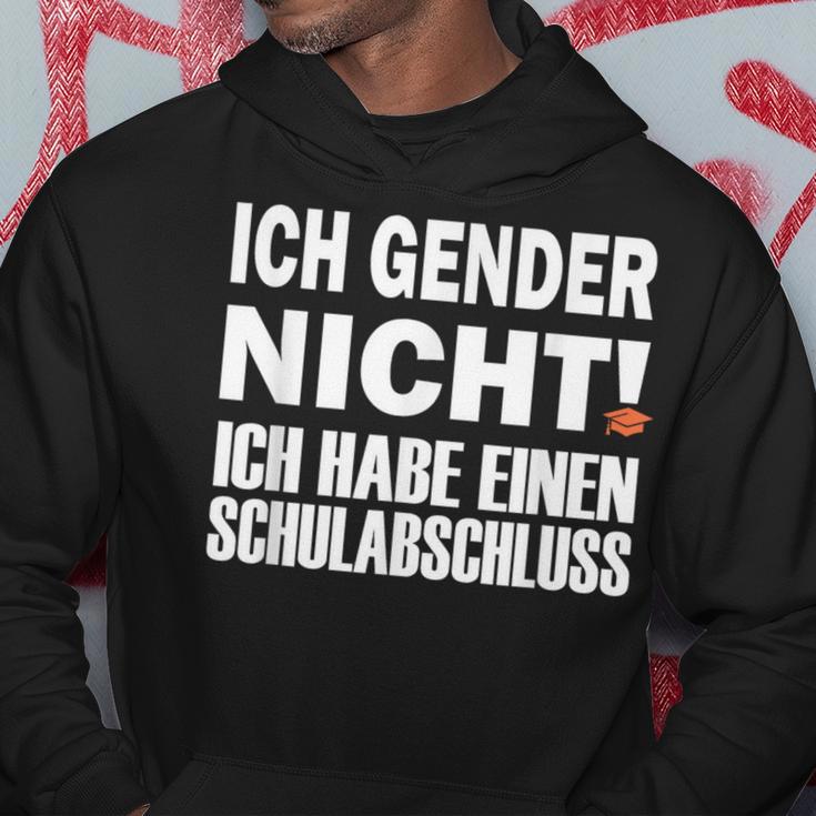 Ich Gender Nicht Ich Habe Einen Schulabschluss Black Hoodie Lustige Geschenke