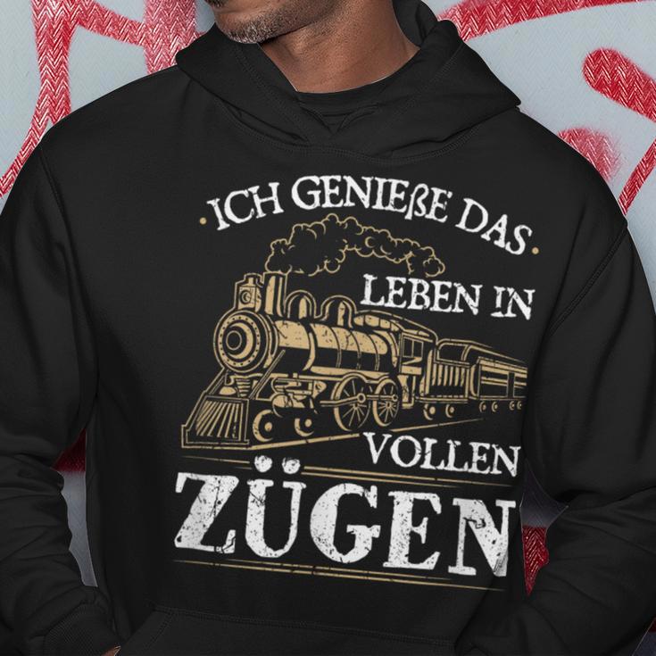 Ich Genieße Das Leben In Vollen Zugen Rahn Lok Commuter Hoodie Lustige Geschenke