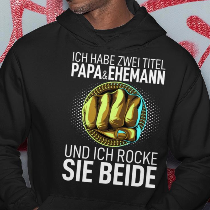 Ich Habe Zwei Titel Papa Und Husann Bester Dad Der Welt Kapuzenpullover Lustige Geschenke