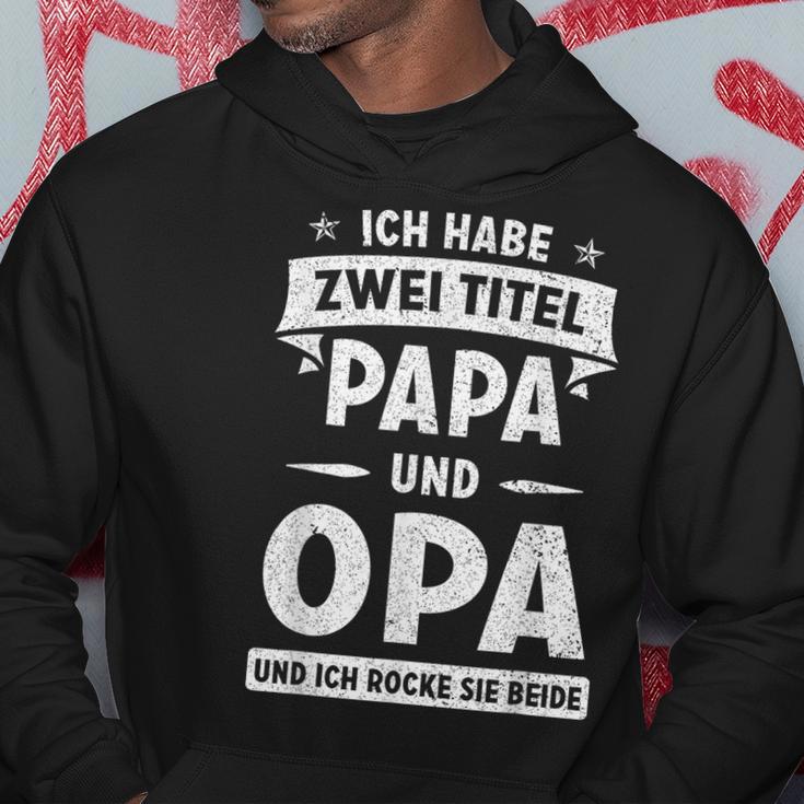 Ich Habe Zwei Titel Papa Und Opa Und Ich Rocke Sie Beide Kapuzenpullover Lustige Geschenke