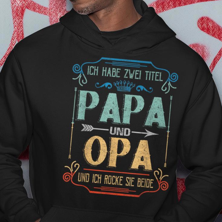 Ich Habe Zwei Titel Papa Und OpaIdea Grandpa Kapuzenpullover Lustige Geschenke