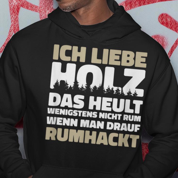 Ich Liebe Holz Holzfäller Ich Liebe Holz Lumberjack Kapuzenpullover Lustige Geschenke