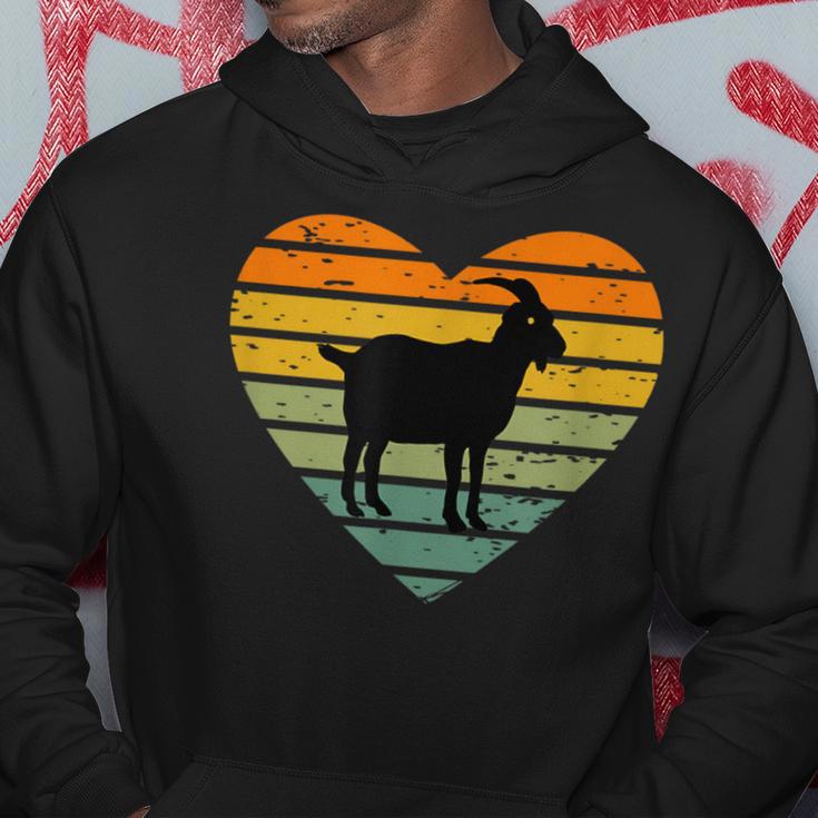 Ich Liebe Ziegen Retro Heart Goat Farm Kapuzenpullover Lustige Geschenke