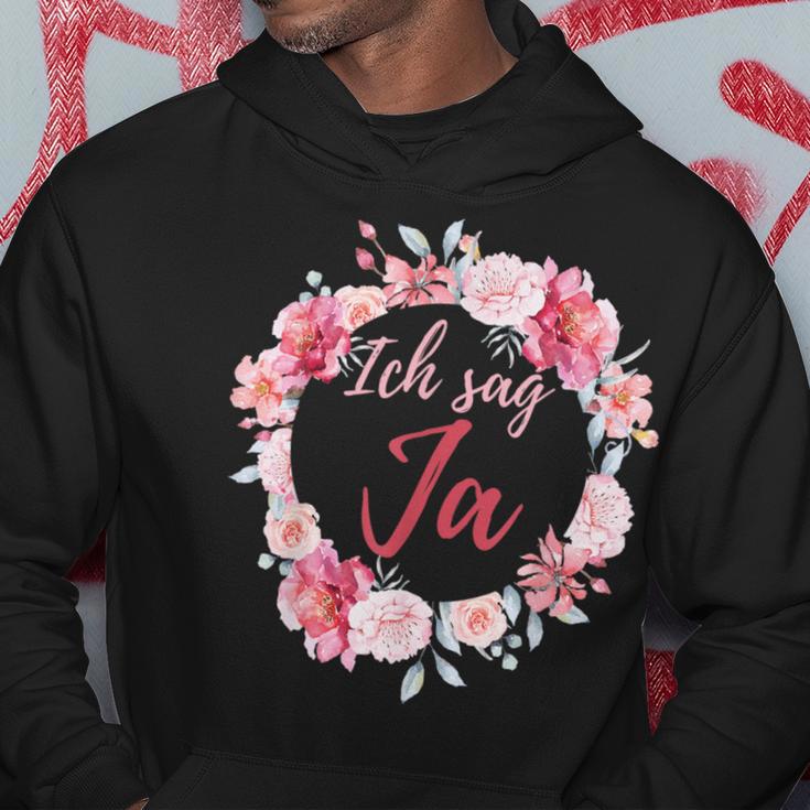 Ich Sag Ja Jga Braut Hochzeit Junggesellinnenabschied Hoodie Lustige Geschenke