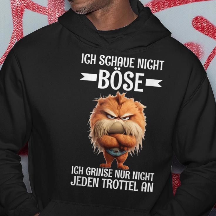 Ich Schaue Nicht Böse Grinse Nicht Jeden Trottel An Kater German Hoodie Lustige Geschenke