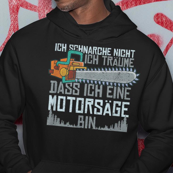 With Ich Schnarche Nicht Chainsaw Motif Hoodie Lustige Geschenke