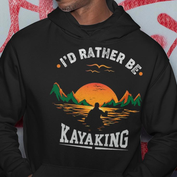 I'd Rather Be At The Lake Kayaking Kanuing At The Lake Hoodie Unique Gifts