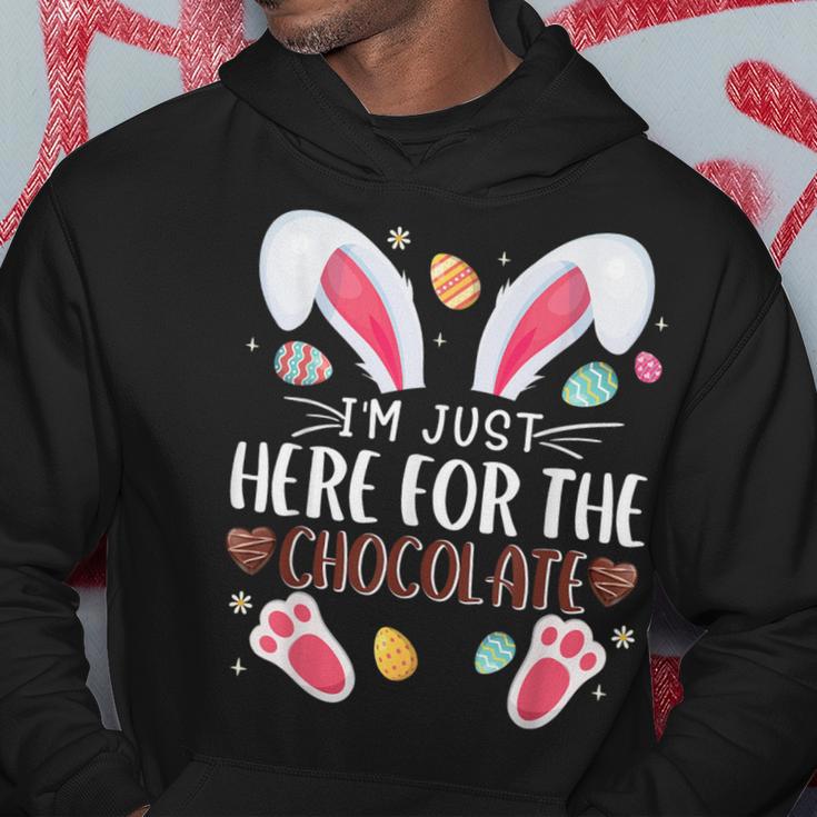 I'm Just Here For The Chocolate Cute Bunny Easter Hoodie Unique Gifts