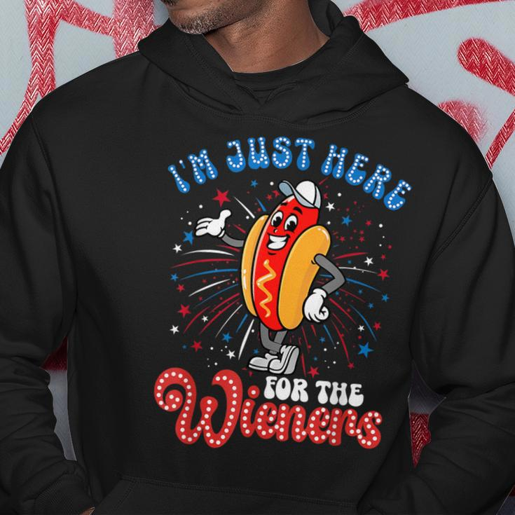 I'm Just Here For The Wieners Firework Hot Dog 4Th Of July Hoodie Unique Gifts