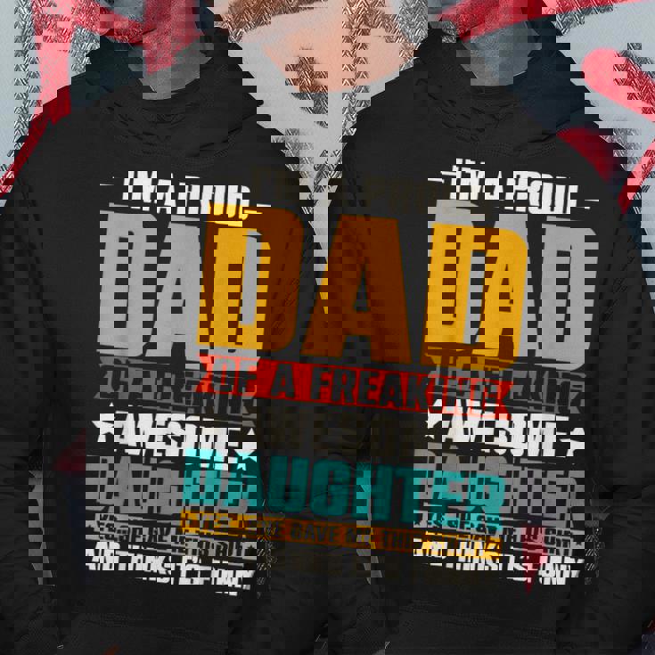 I'm A Proud Dad Of A Freaking Awesome Daughter Fathers Day Hoodie Personalized Gifts