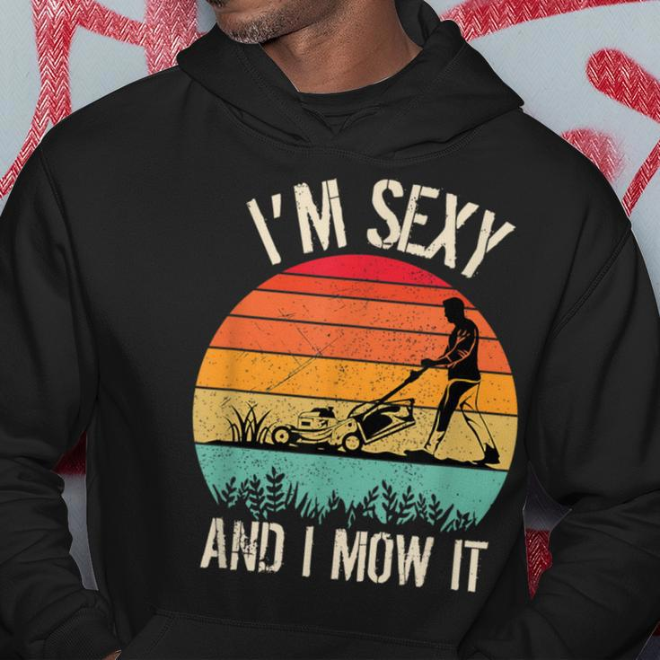 I'm Sexy And I Mow It Gardening Sunset Vintage Hoodie Unique Gifts