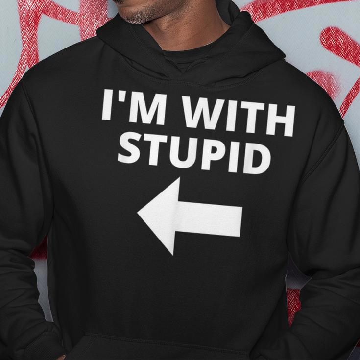 I'm With Stupid Matching Couples Hoodie Unique Gifts