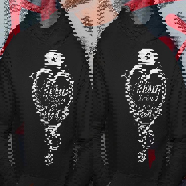 International Nurses Day 2024 Nursing Is A Work Of Heart Hoodie