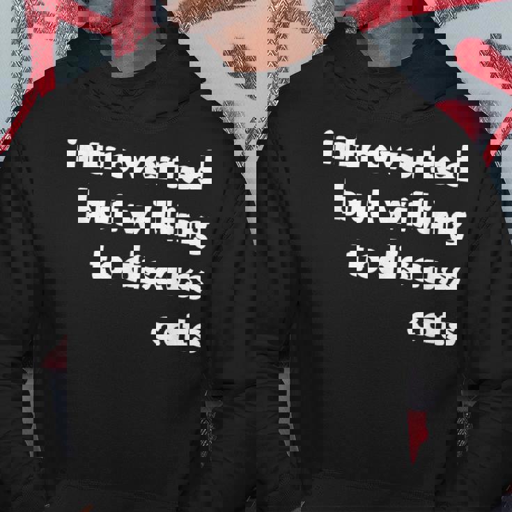 Introverted But Willing To Discuss Cats Hoodie Personalized Gifts