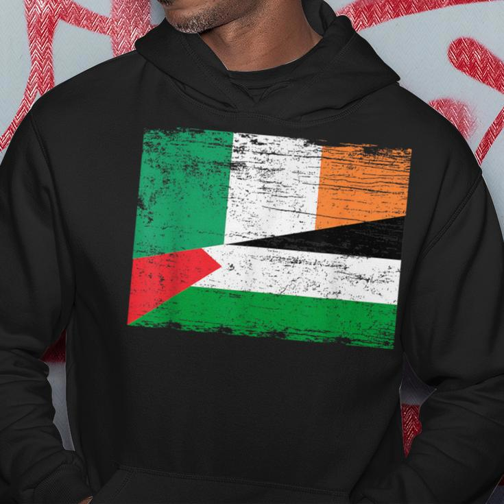 Ireland Palestine Flags Half Irish Half Palestinian Hoodie Unique Gifts