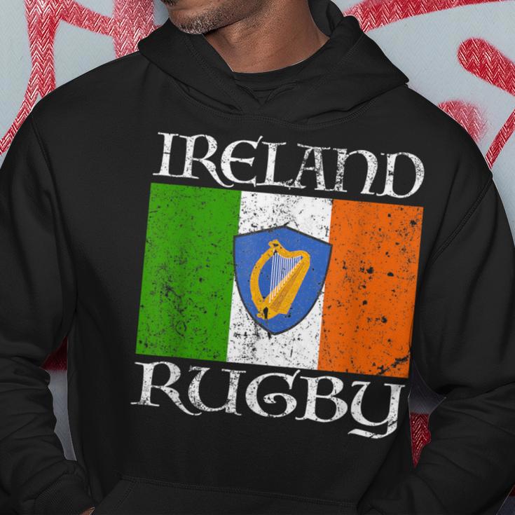 Ireland Rugby Vintage Irish Flag Rugby Fan Hoodie Unique Gifts