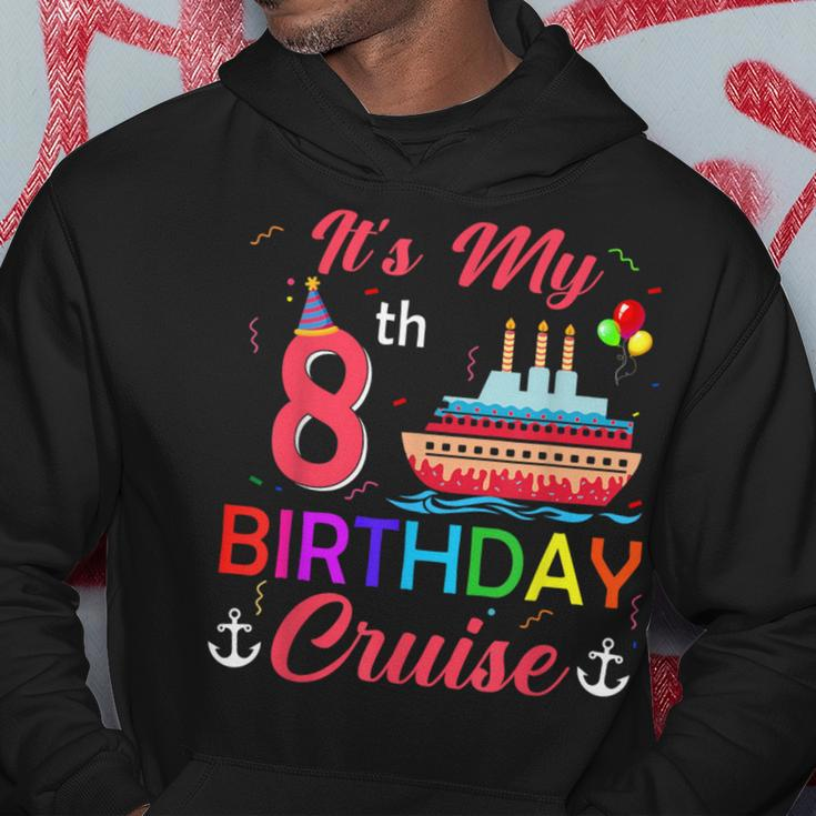 It's My 8Th Birthday Cruise 8 Year Old Party Vacation Crew Hoodie Funny Gifts
