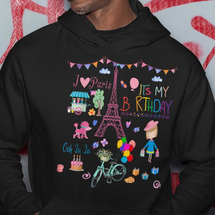 It's My Birthday I Love Paris Eiffel Tower & French Icons Hoodie Unique Gifts