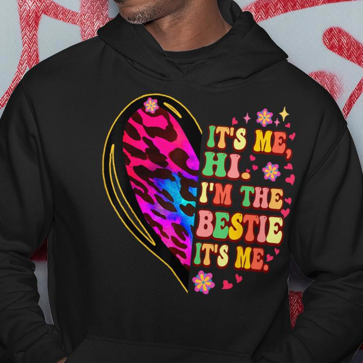 It's Me Hi I'm The Bestie It’S Me Love Leopard Heart Tie Dye Hoodie Personalized Gifts