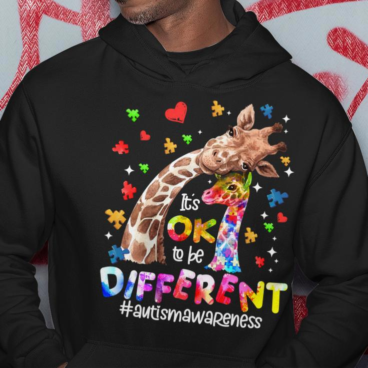 Its Ok To Be Different Autism Awareness Giraffe Hoodie Unique Gifts