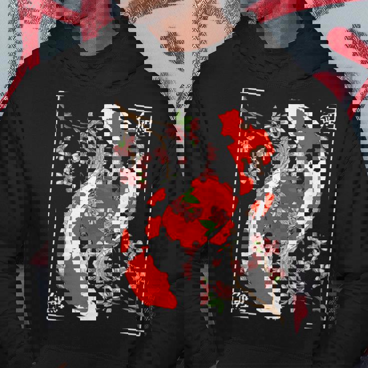 Japanese Koi Carp Fish Nishikigoi Aesthetic Cherry Blossom Hoodie Personalized Gifts