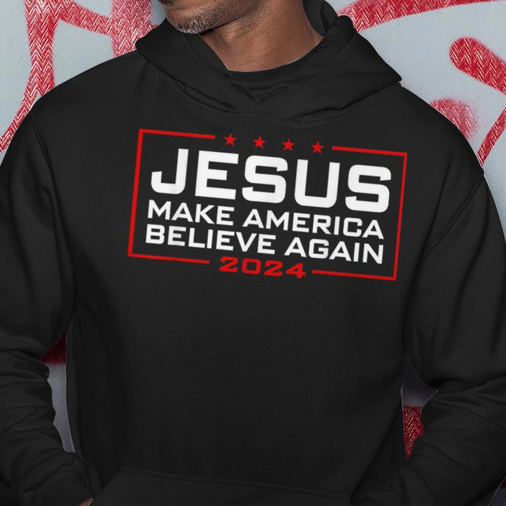 Jesus Make America Believe Again 2024 Hoodie Funny Gifts