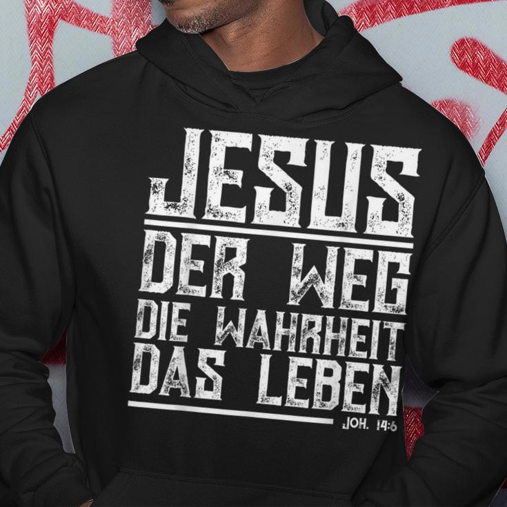 With Jesus Der Weg Die True Das Leben Hoodie Lustige Geschenke