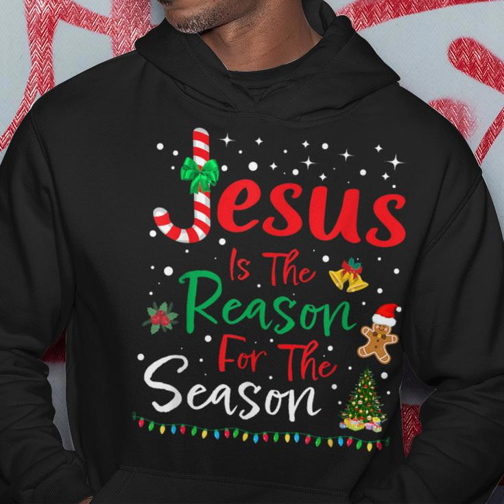 Jesus Is The Reason For The Season Christmas Family Pajamas Hoodie Personalized Gifts