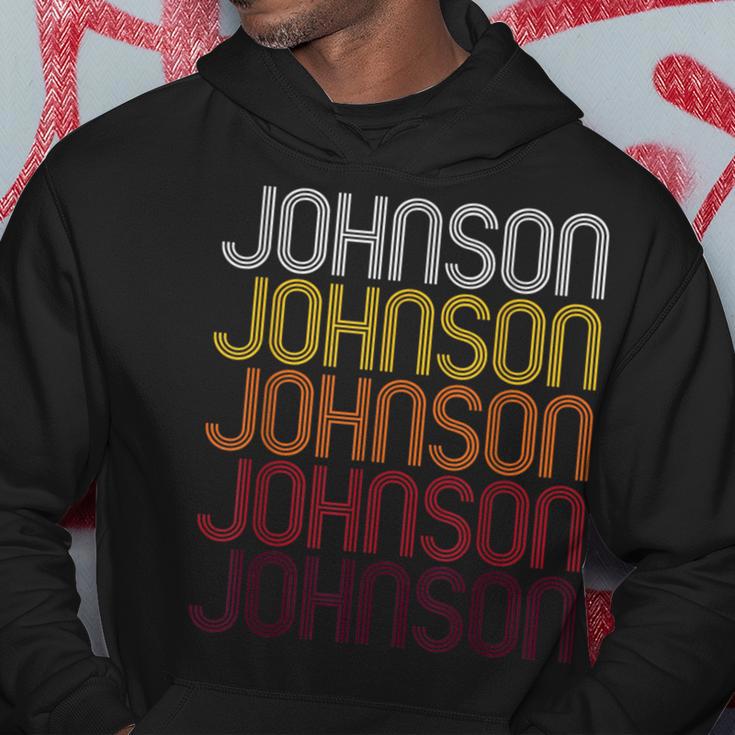 Johnson Retro Wordmark Pattern Vintage Style Hoodie Unique Gifts