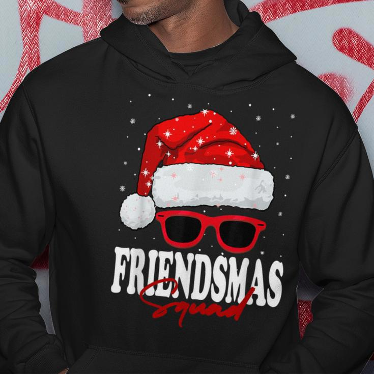 Jolly Friendsmas Squad Christmas Santa Hat Matching Friends Hoodie Personalized Gifts
